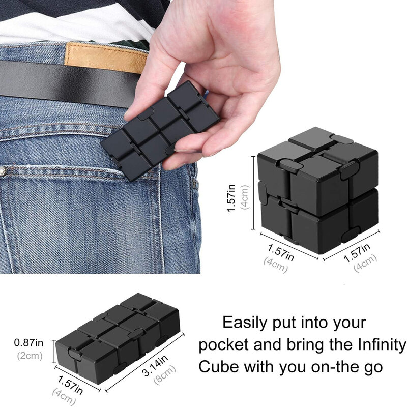 Fidget Finger Toys - Infinity Cube Prime for Stress and Anxiety Relief, Ultra Durable Sensory Gifts for Adults and Teens
