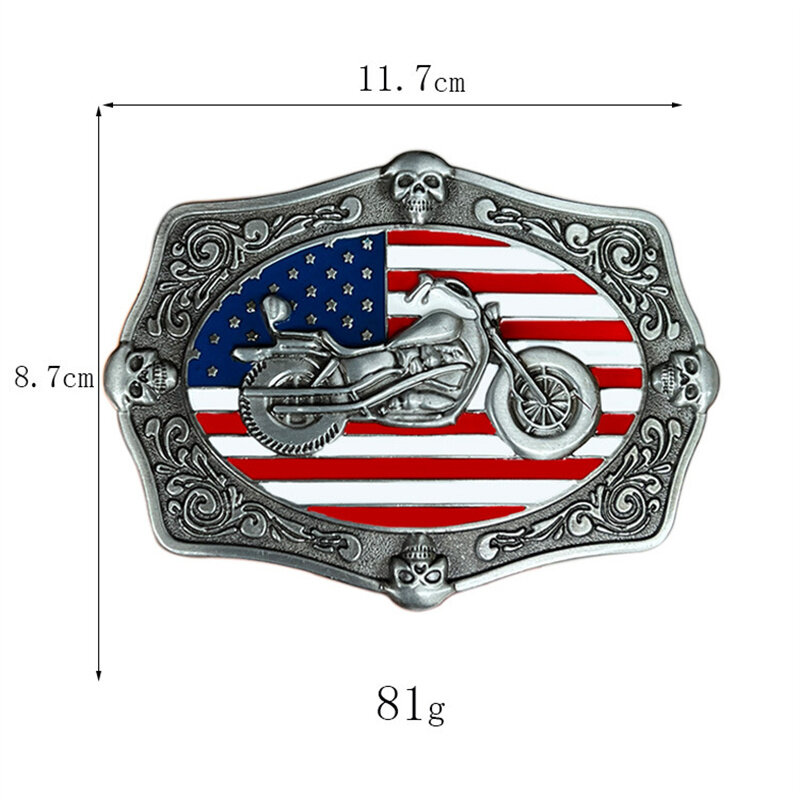 Estilo ocidental motocicleta cinto fivela, europeu e americano