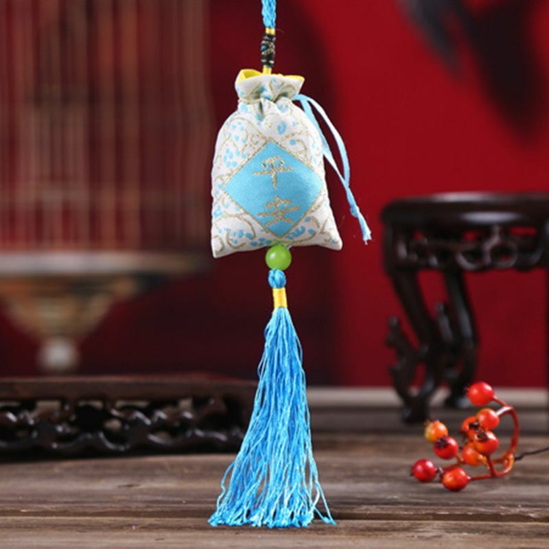 Car Hanging Lavender Sachet Bag Traditional Chinese Folk Art Word Printed Tassel Drop Shipping