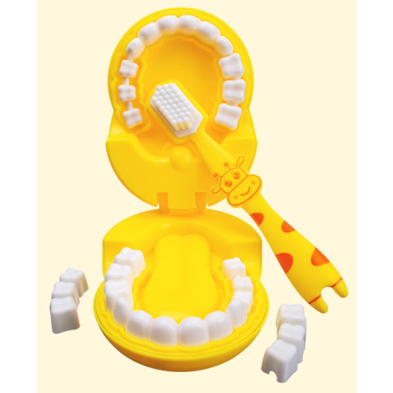 Montessori Lernspiel zeug niedlichen Giraffe Zahnarzt Rollenspiele Zahnbürste so tun, als würden sie Kinderspiel zeug für Kinder geschenke spielen