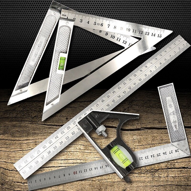 正確な測定ツールセット,300mm,正方形のステンレス鋼と正確な測定ツール,直角の組み合わせ,ワークショップ,カーペンター,レベル定規
