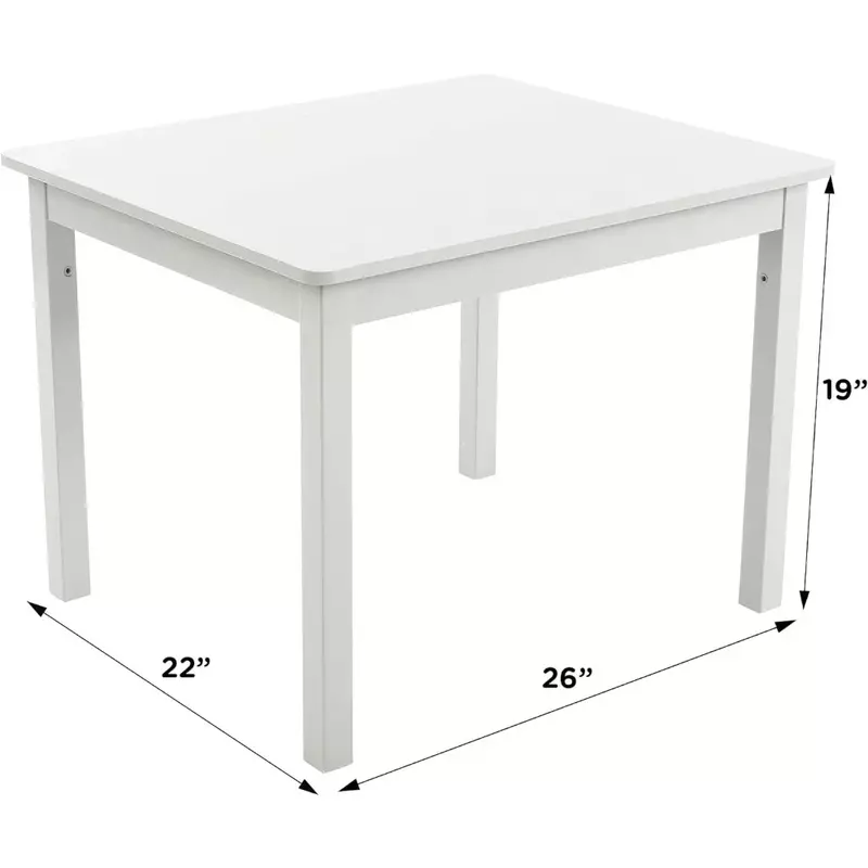 Meja kayu dan kursi anak-anak (termasuk 4 kursi)-Ideal untuk Seni & Kerajinan, waktu makanan ringan, Homeschooling,Natural/Primer