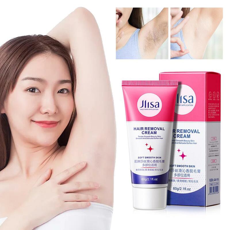 60g Silky Hair Removal Cream Mild Skin Care Hair Removal On Armpits Legs Limbs For Male Female Student Lasting Hair Suppres Z0O6