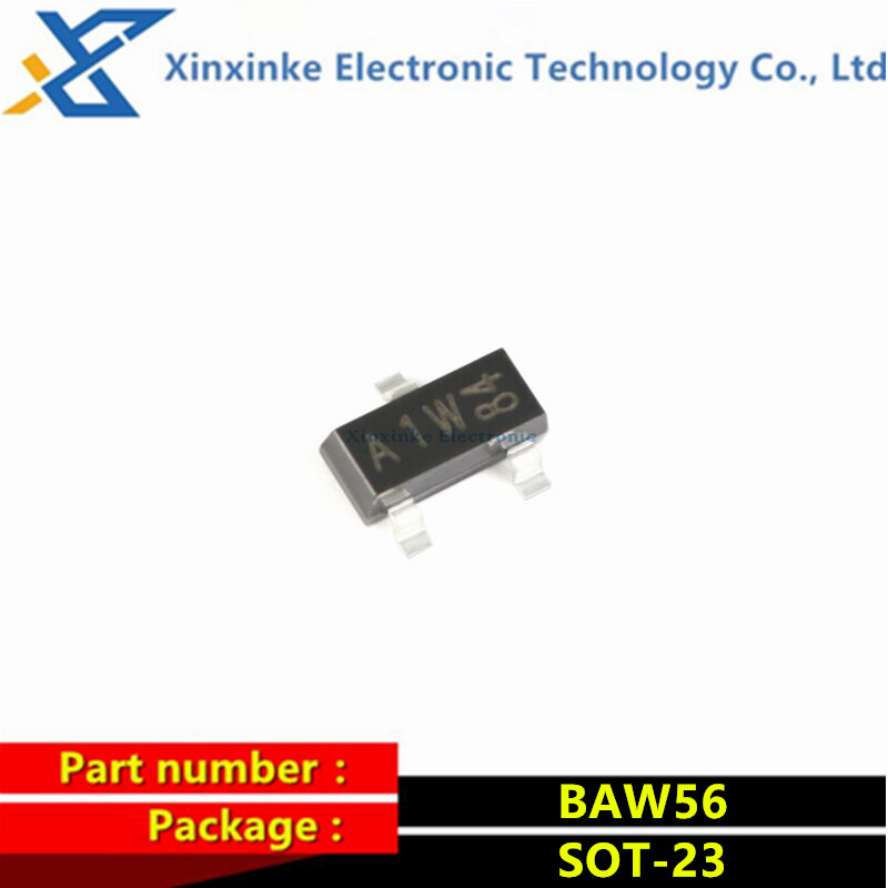 100PCS BAW56 A1W SOT-23 diodi Switch SMD