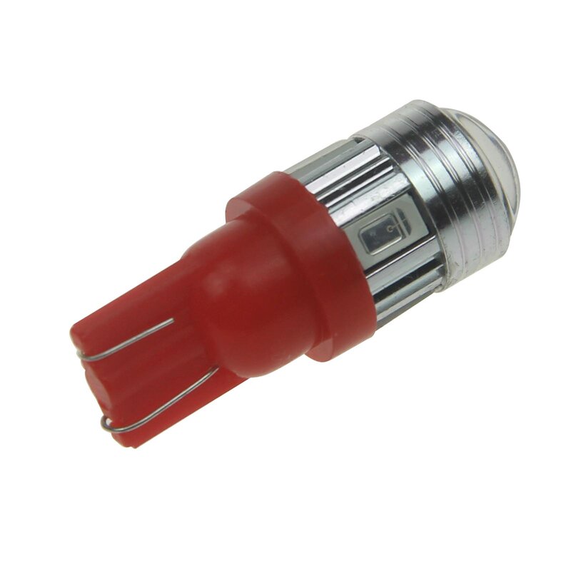 1x carro vermelho t10 w5w geração lâmpada interior lente de luz 6 emissores 5630 smd led 464 555 558 a055