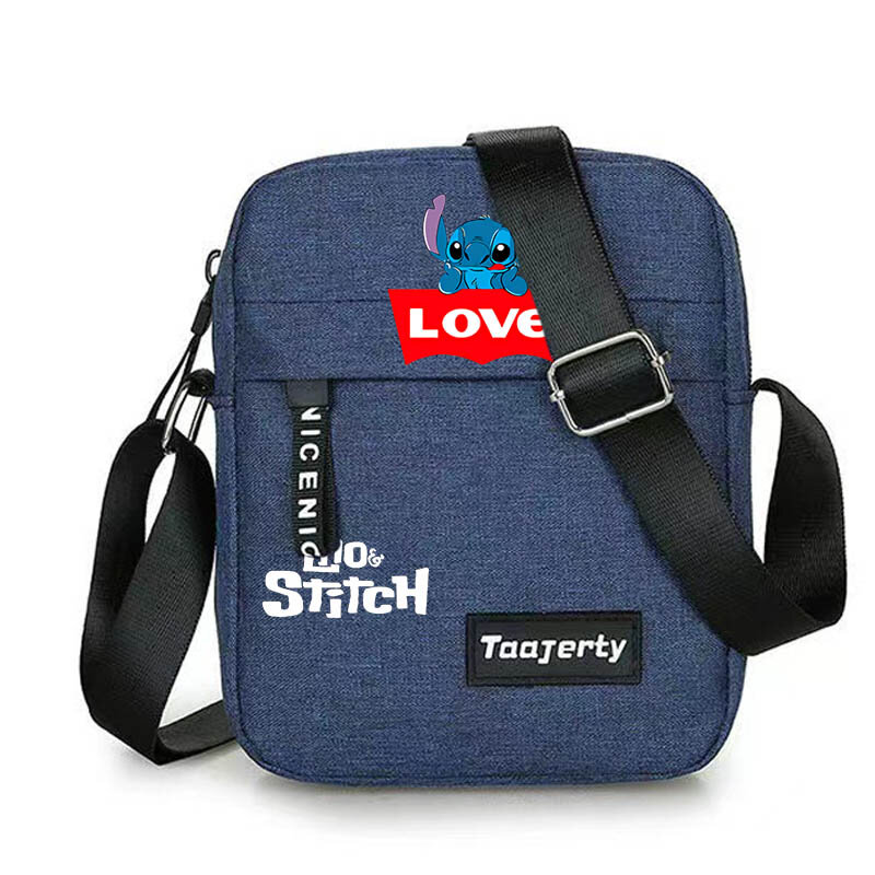 Disney Stitch Sling Bag Chest Bag Men Casual  Sports Bag Single Shoulder Messenger Bags Canvas Backpack Outdoor Crossbody Bags