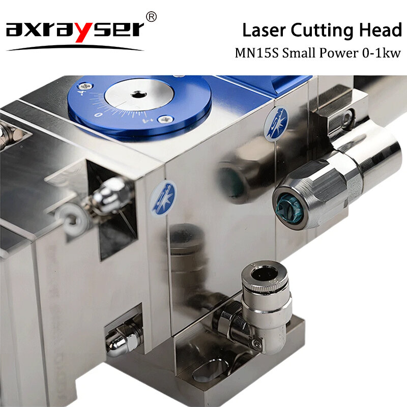 Cabeça de corte a laser de fibra, pequena potência, foco de dois pontos, formato pequeno para corte de metal, MN15S, WSX, 0-1kW