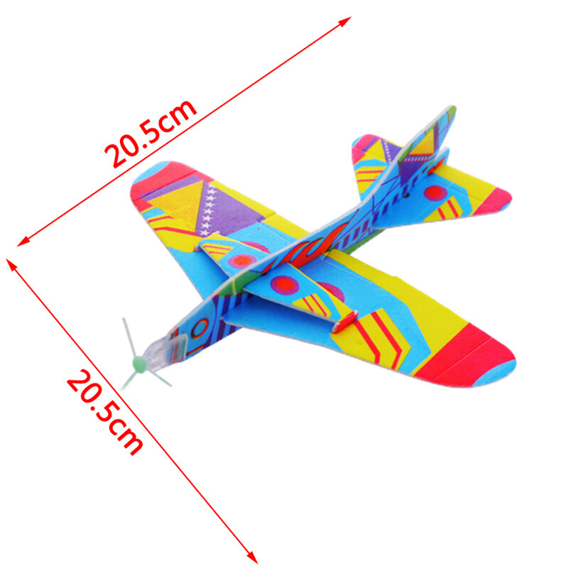 1Pc Magic rotary combat aircraft foam paper airplane model toys for children