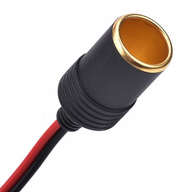 DC 12V 24V Car Motorcycle Truck Bus Cigarette Lighter Socket Charger Cable Connector Adapter with 20A Fuse 14Awg 30Cm 1M 2M 3M