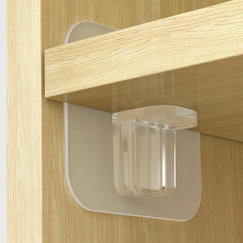 Supporto per ripiano 4 pezzi picchetti adesivi clip di supporto per ripiano dell'armadio per armadio appendiabiti da parete