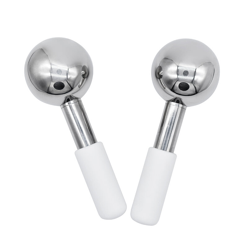 Ice Globes for Face & Eyes, Unbreakable Stainless Steel Cryo Sticks  Cold Roller Cooling Globes
