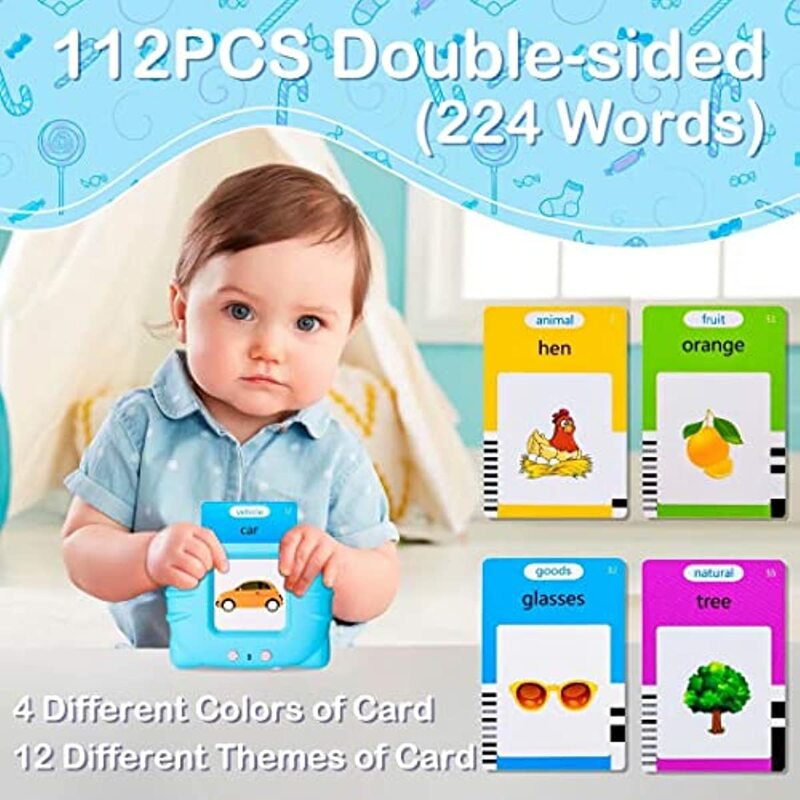 Carte Flash parlanti giocattoli educativi precoci neonati maschi ragazze apprendimento prescolare macchina da lettura regalo interattivo