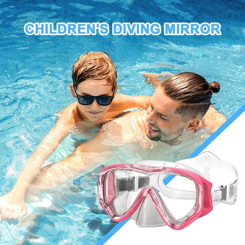 Gogle pływackie dla dzieci okulary do nurkowania z rurką o szerokim zasięgu okulary do nurkowania gogle przeciwmgielne z osłoną na nos okulary pływackie