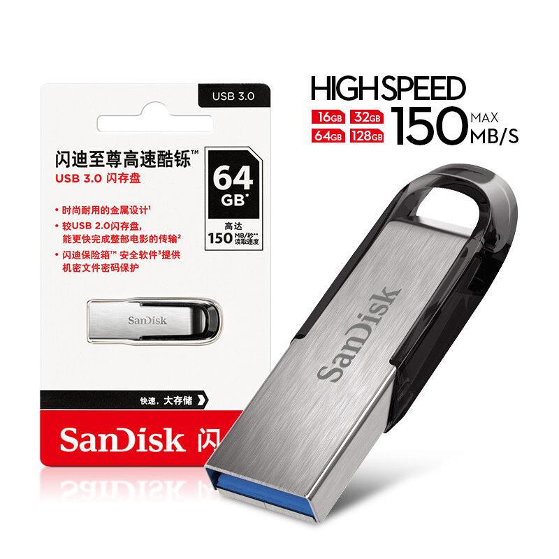 Echte Ultra Flair Usb 3.0 Flash Drive 64Gb Flash Stick 128Gb Pen Drive 16Gb Hoge Snelheid 32Gb Memoria Key Metal U Disk