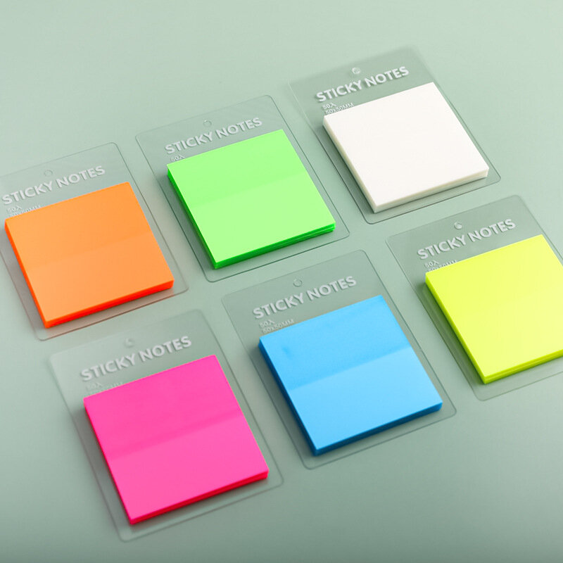 50PCS Waterproof Transparent Sticky Notes Memo Pad 50 Sheets Stickers Daily To Do List Note Paper for Student Office Stationery