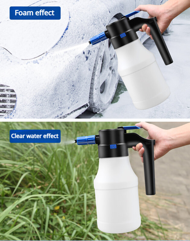 1.5L Home Kitchen Gardening Electric Watering Can High-pressure Car Wash Automatic Foam Tool