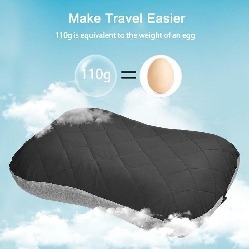 휴대용 초경량 TPU 캠핑 베개, 편리한 야외 캠핑 여행 낮잠 공기 베개