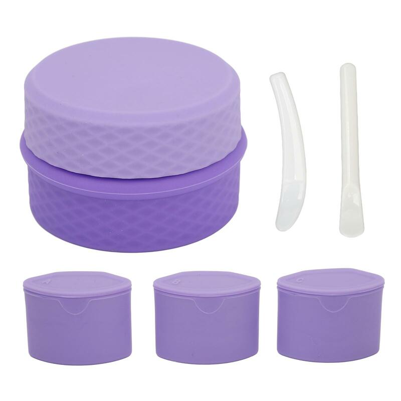 12ml Silicone Cream Jar - Leakproof Refillable Cosmetic Container Set for Hair Clips