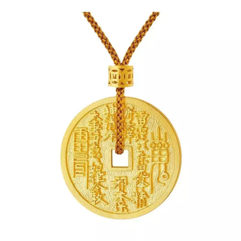 Wisiorek złoty górski z duchem, dziedziczący starożytną metodę ręcznie robiony gmach z bezpieczna klamra wisiorek męska biżuteria