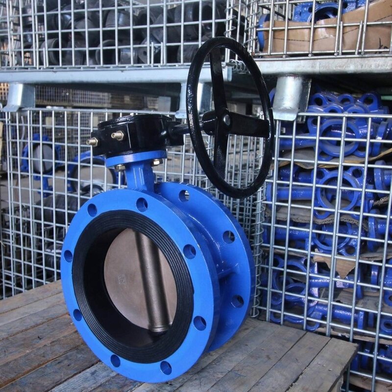 1000mm Diameter Gear Operated NBR Lined Flange Type Butterfly Valve