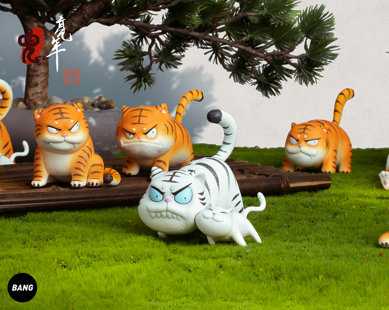 ปี Tiger Gold Douyun Seven Little Tigers ตาบอดกล่อง Caja Ciega Guess กระเป๋า Kawaii อะนิเมะน่ารักชุดกล่องลึกลับ