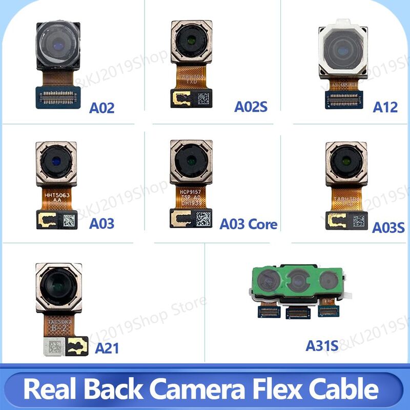 Untuk modul kamera belakang + kamera hadap depan kabel Flex asli untuk Samsung Galaxy A02 A03s A03 Core A03s A12 A21 A21s