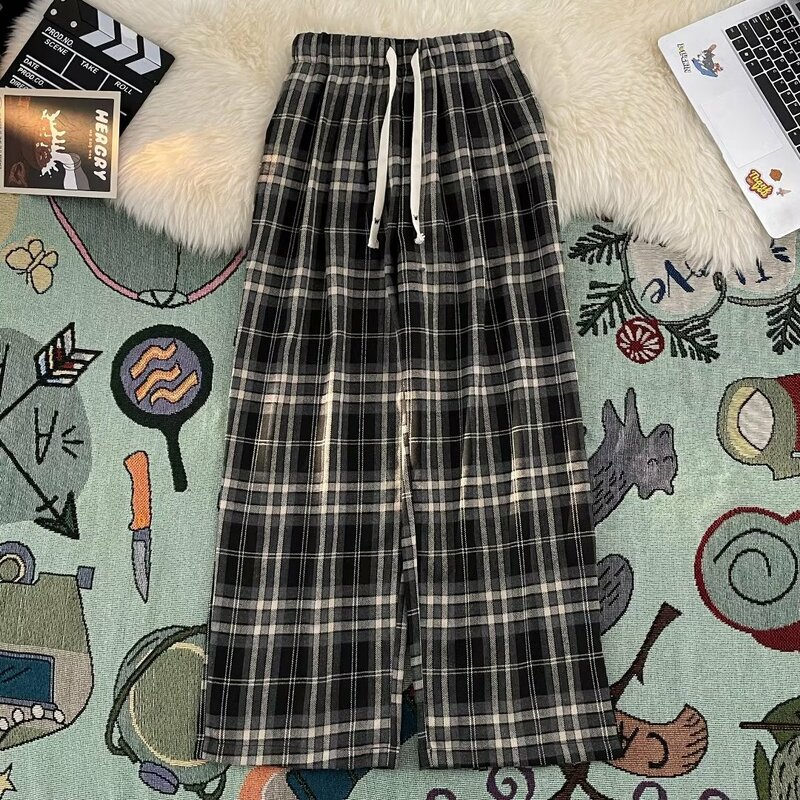 Y2K proste spodnie męskie odzież na co dzień Joggers Hip Hop spodnie dresowe ze sznurkiem luźne długie spodnie koreańskie recenzje wiele ubrań