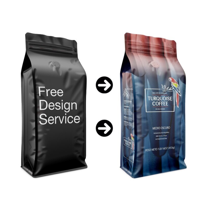 Sitte. Benutzer definierte 12 Unzen Einweg individuell bedruckte Kaffee beutel Reiß verschluss tasche Kunststoff für Süßigkeiten Kaffee Lebensmittel verpackung