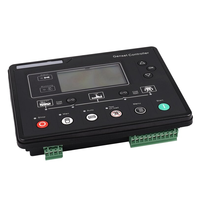 Contrôleur de groupe électrogène AMF, 5X 6120U, démarrage automatique LCD, groupe électrogène, boîtier de commande Ats, panneau de charge terminal, thernateur