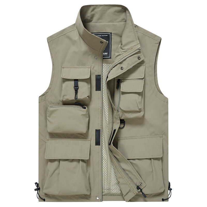 Outerwear Multi Pocket Photography Fishing Vest Clothing Hunting Camping Plus Size Jackets Workwear Luxury Jacket Embroidered