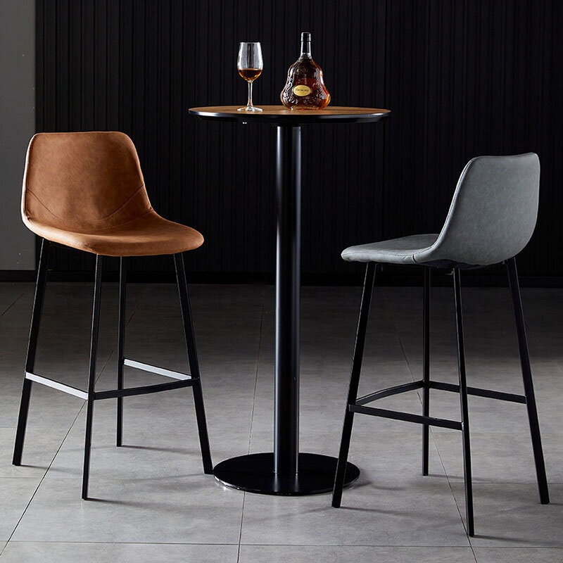 65/75cm Nordic niestandardowe oparcie krzesło barowe lekkie luksusowe wysoki stołek barowy rekreacyjne meble kuchenne stołek barowy restauracja krzesło barowe s MC