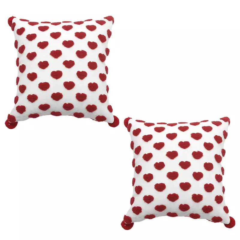 Valentines Pillow Sham Set Of 2 Special Design Pillowcase Romantic Inspirations For All Seasons Holiday Celebration 48 x 48cm