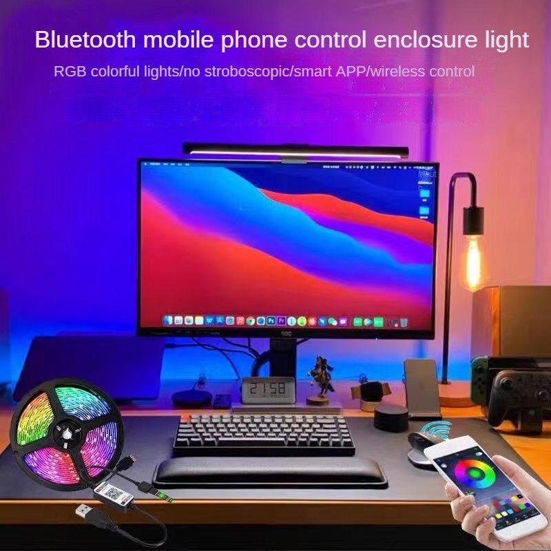 Neon RGB Bluetooth Atmosfera E-Sports Luz, Display USB, a melhor experiência Gaming
