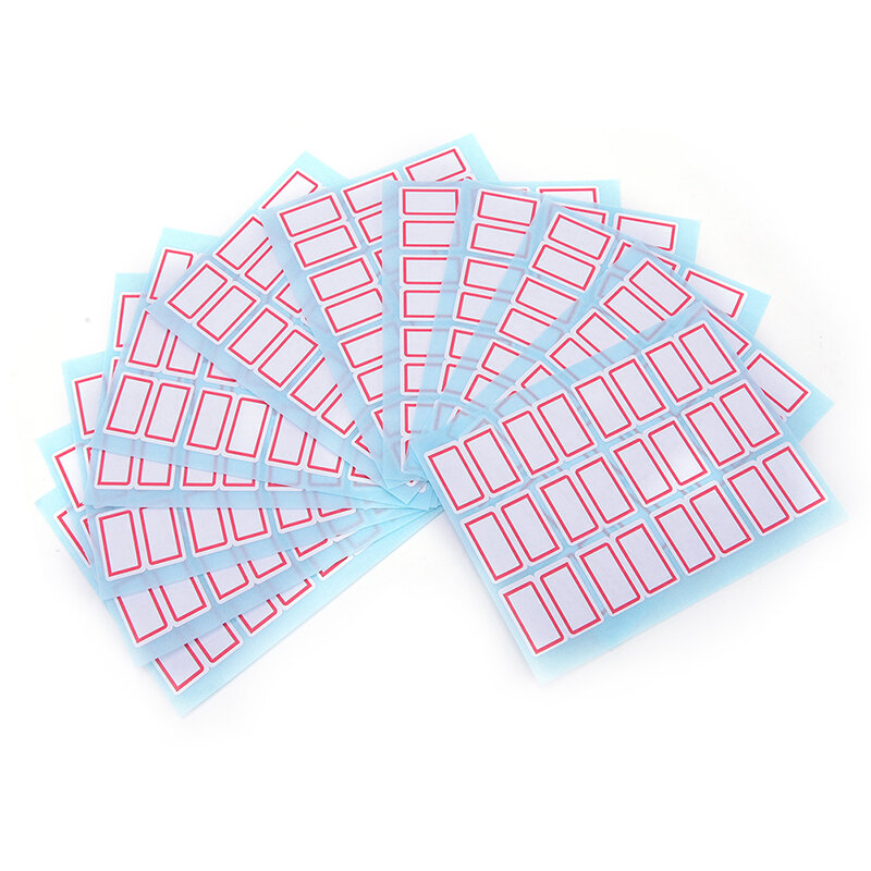 1 Pack Zelfklevend Plakkerig Wit Label Beschrijfbare Naam Stickers Blanco Notitie Label
