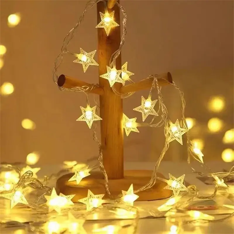 10m bateria operado estrela luzes da corda led luz de fadas festa de natal casamento casa pátio ao ar livre decoração lâmpadas cintilação