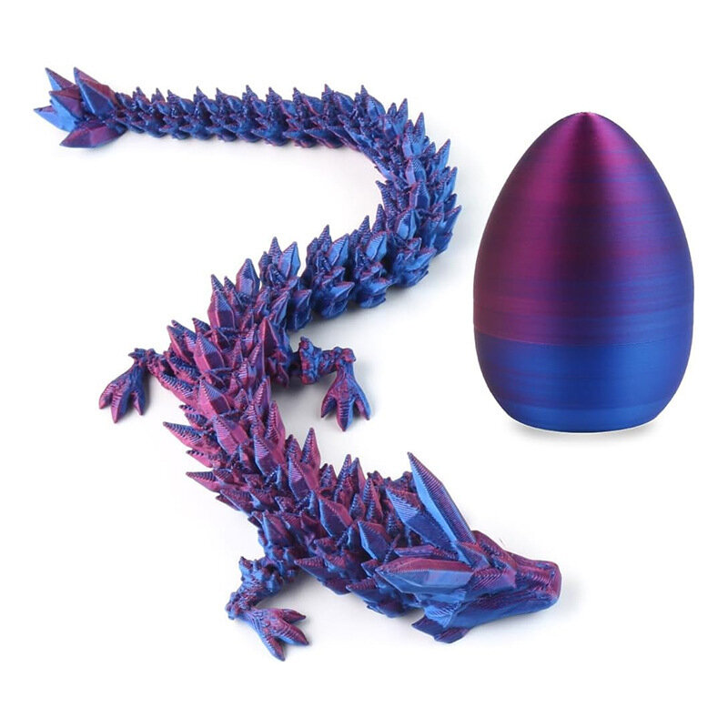 Ornements de dragon articulés avec joint flexible, production de dragon en cristal, impression 3D