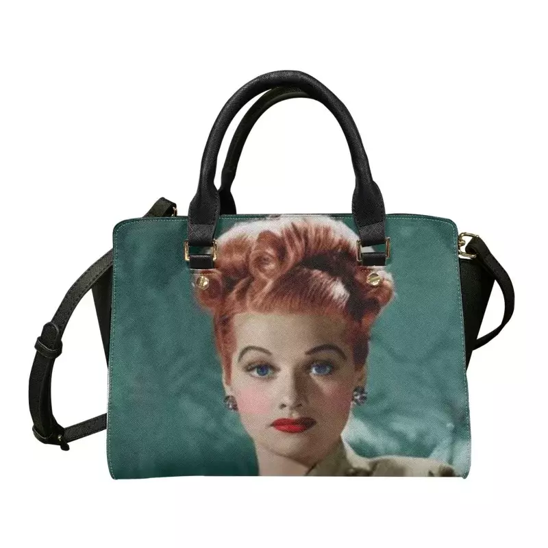 Bolso de mano de lujo con estampado I Love Lucy para mujer, bolsa cruzada informal, A la moda, 2023