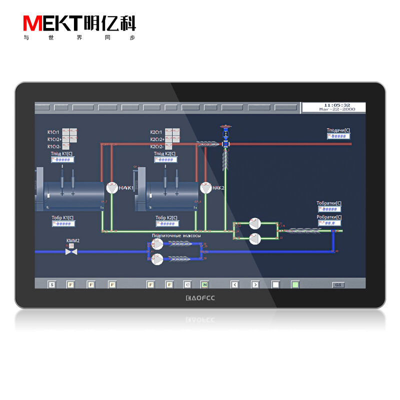 MEKT 18.5/15.6 pollici industriale montaggio a parete Touch capacitivo All-in-One i3i5i7-11 generazione Tablet PC incorporato lucido per esterni