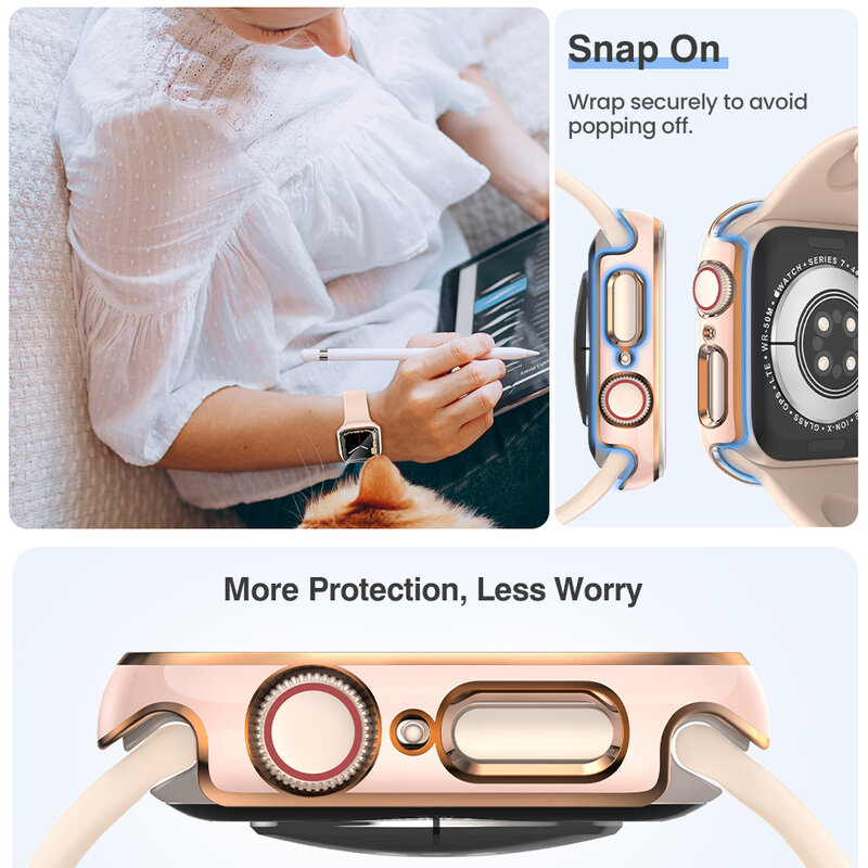 Apple Watch 케이스용 Starlight 화면 보호기, 38mm/40mm/42mm/44mm, iWatch 6, SE, 7, 8, 울트라, 49mm