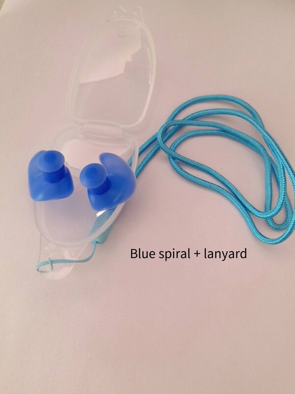 1 set penyumbat telinga silikon kotak dan klip hidung, penutup telinga anti bisu untuk berenang luar ruangan