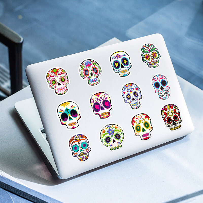 50 szt. Karty Punk gotycki styl malowane seria czaszek naklejki Graffiti na laptopa kask dekoracja naklejka do zrobienia w domu zabawki
