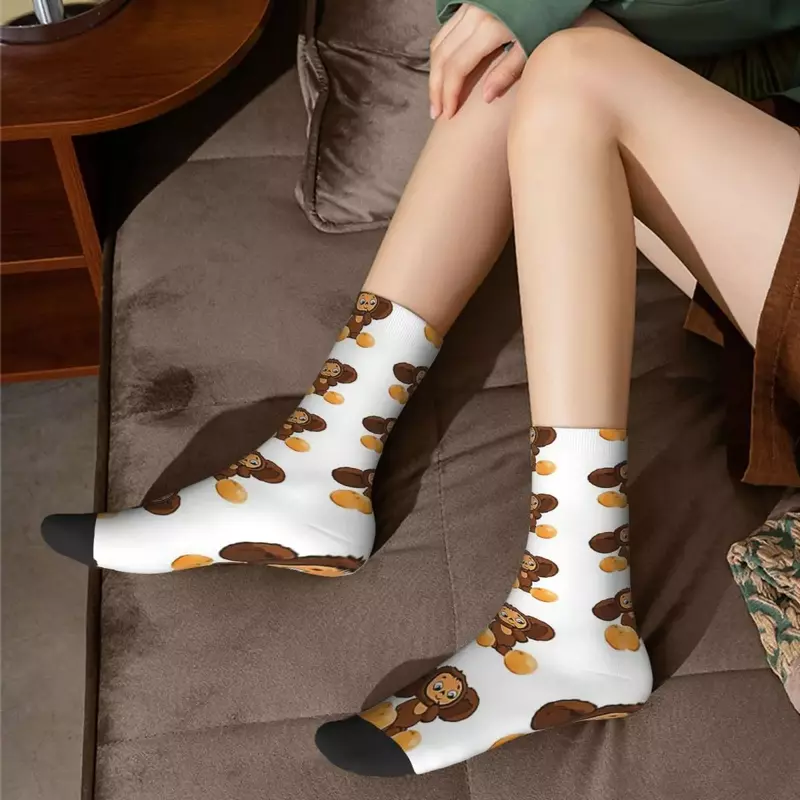 Cheburashka Socks Harajuku Sweat Absorbing Stockings All Season Long Socks Accessories for Unisex Gifts