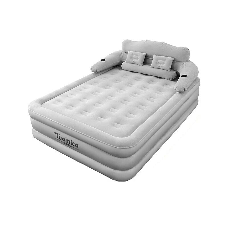 ที่ช่วยถือสำหรับใช้บนเตียงเป่าลมพับได้แบบเดี่ยวที่นอนเป่าลมกลางแจ้งในบ้าน tempat tidur tiup