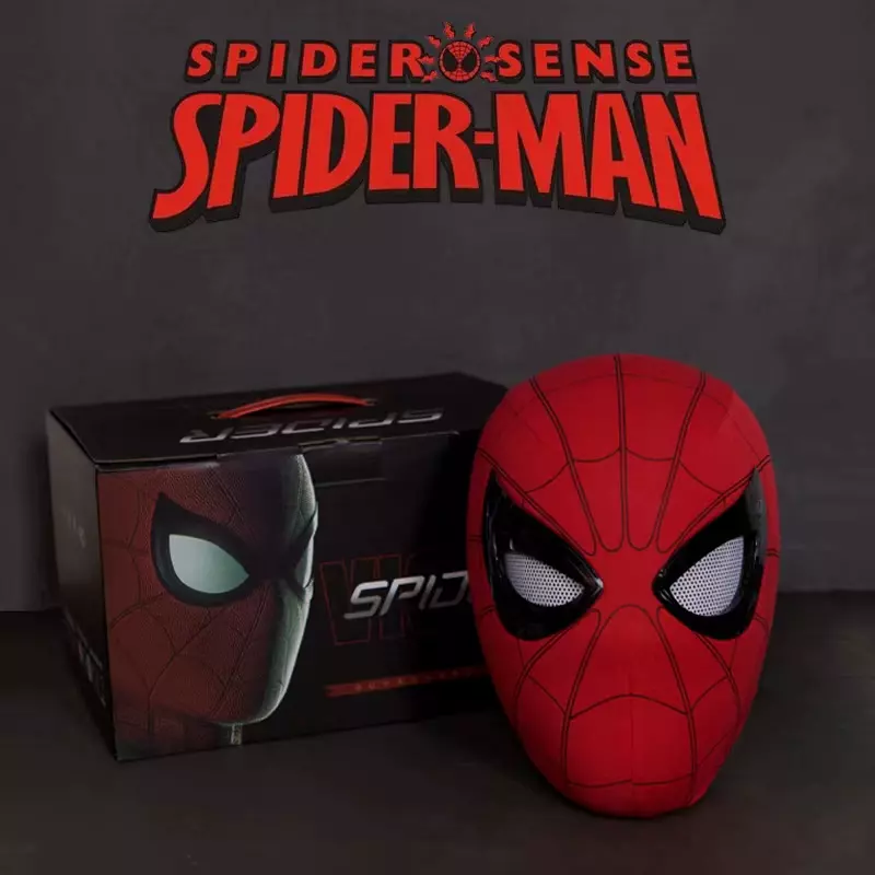 Máscara de Spider-man:no Way Home, casco de lujo recargable, ojos remotos, máscara móvil, decoración de Cosplay, juguetes de regalo, nuevo