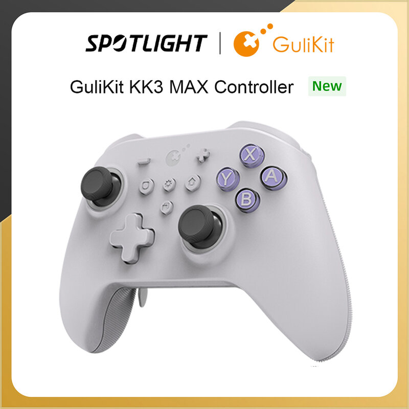 GuliKit kontroler KK3 MAX NS39 KingKong 3 Gamepad dengan efek Hall joystick & pemicu untuk Windows Nintendo Switch Android iOS