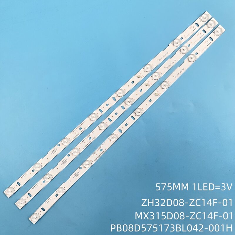 Tira de luz de fundo LED para LED, MX315D08 ZH32D08-ZC14F-01, Panda L32D31S, LE32D51A, LE32F33, LE32F50, Sharp LC32LD145V, DEXP H32C7200K