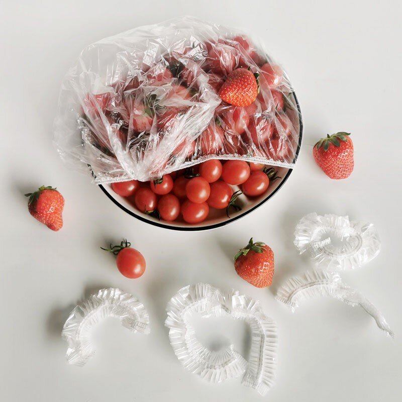 Couvercle alimentaire en plastique pour poulet, rond et élastique, pour bols à fruits, bouchons de standardisation, sac de conservation de la fraîcheur dans la cuisine