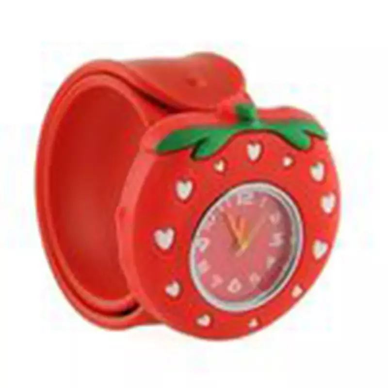Jam tangan pola silikon anak-anak, arloji mainan Quartz hadiah ulang tahun buah hewan lucu