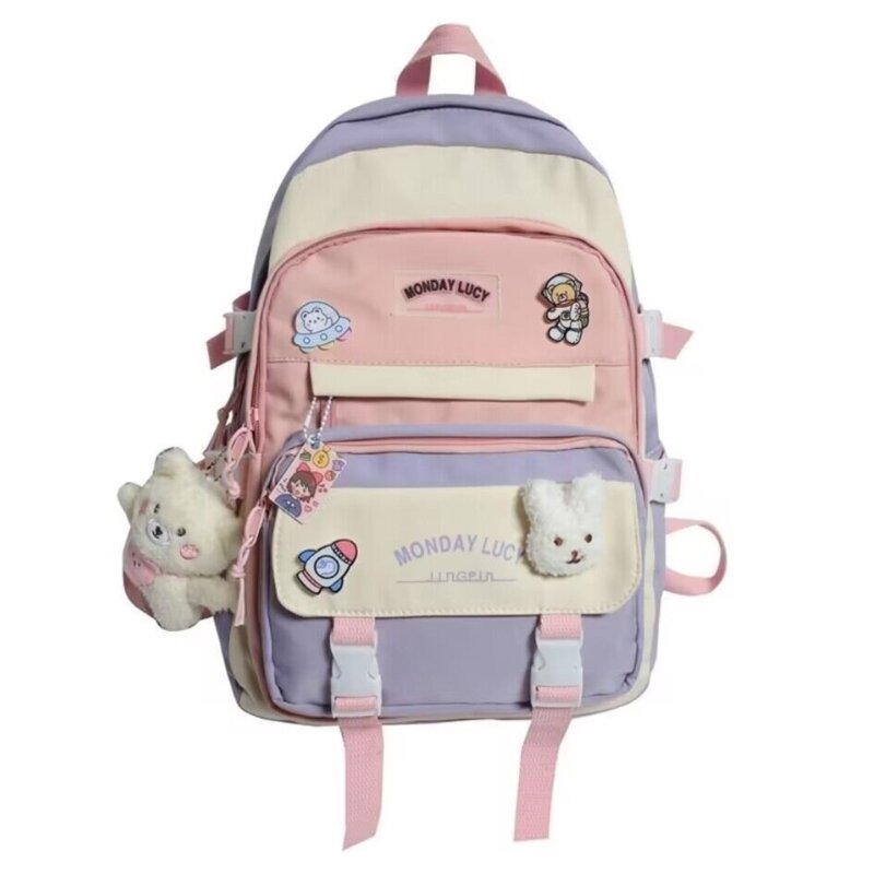 Q0KE стильная нейлоновая школьная сумка, повседневные рюкзаки для ноутбука, школьный рюкзак для подростков, учащихся средних