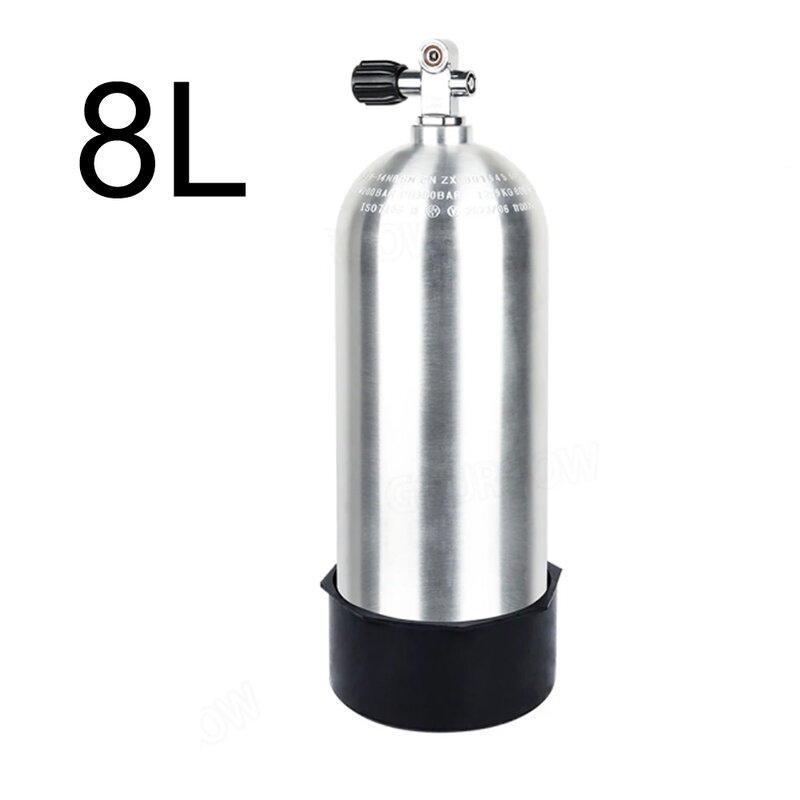 Tanque de buceo especializado en TUDIVING-8L, botella de aluminio para oxígeno, equipo de esnórquel, botella de aire de alta presión